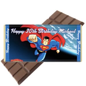 superman-personalised chocolate bar
